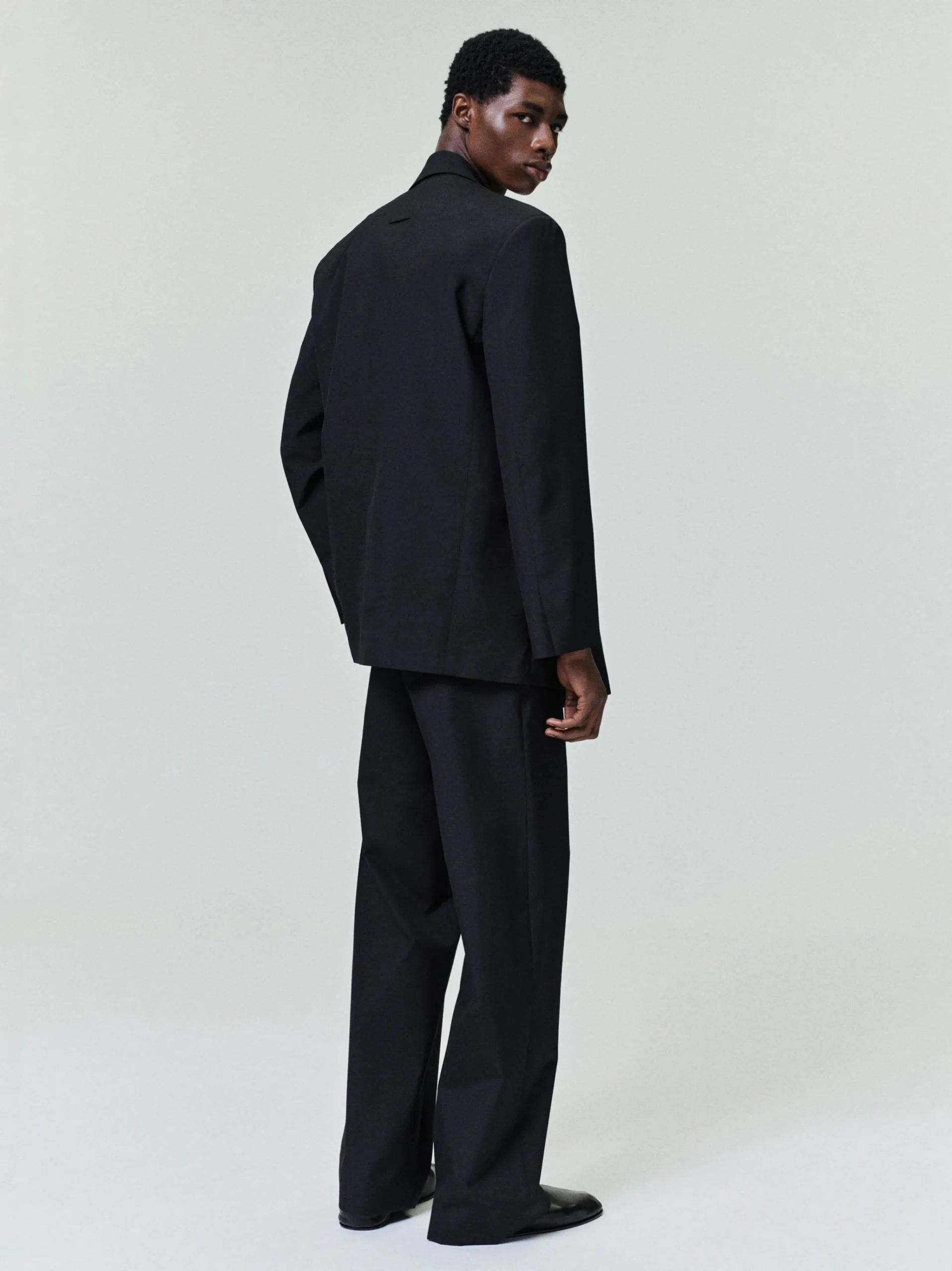 Wool Poplin Casual Flat Front Pants