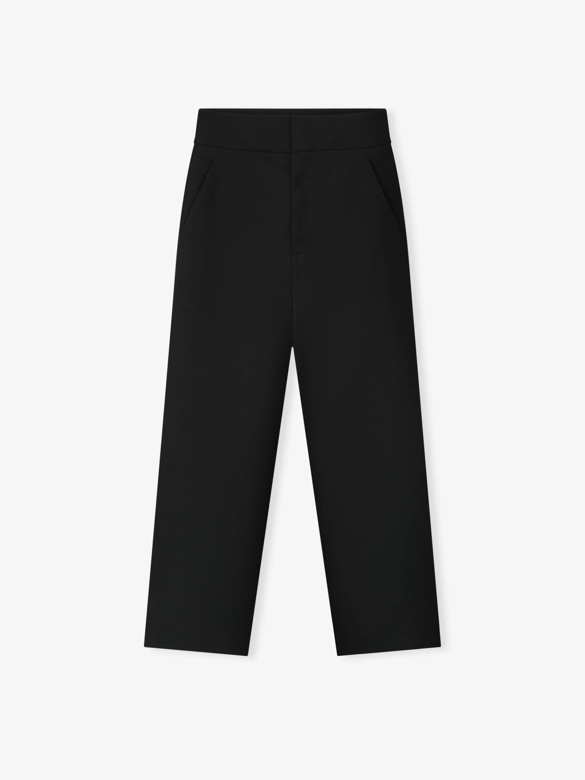 Wool Poplin Casual Flat Front Pants