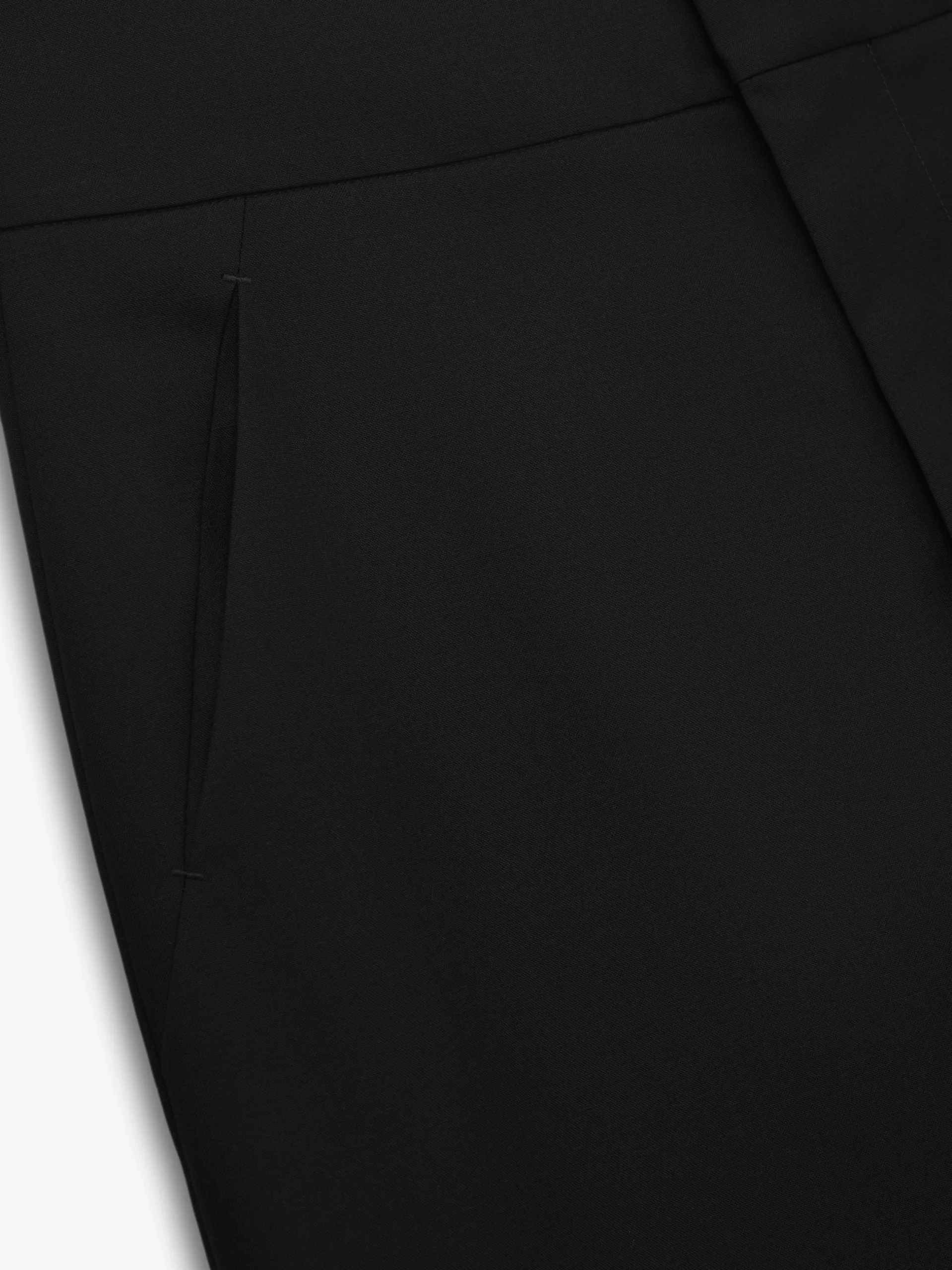 Wool Poplin Casual Flat Front Pants