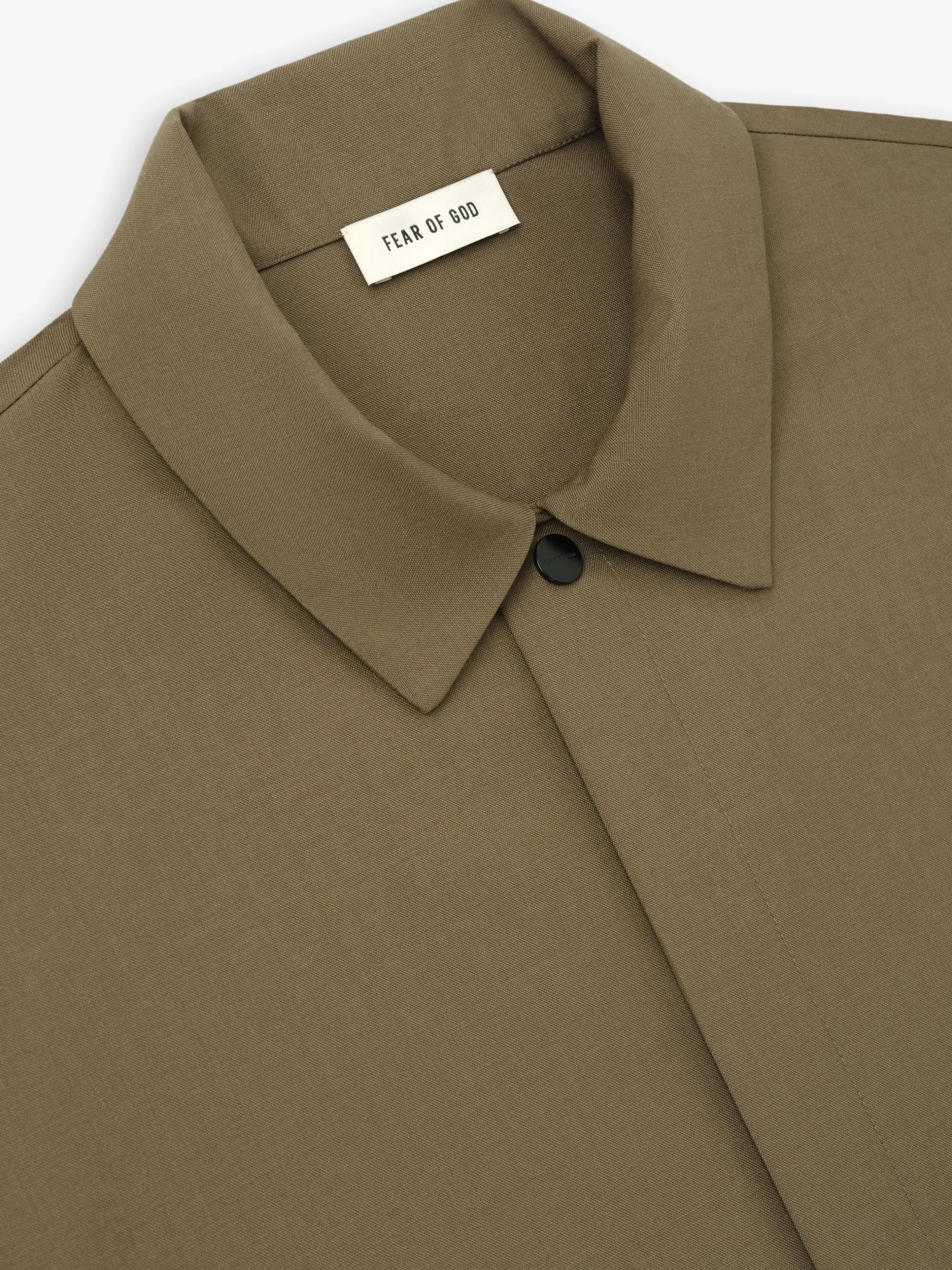 Wool Poplin Relaxed Shirt