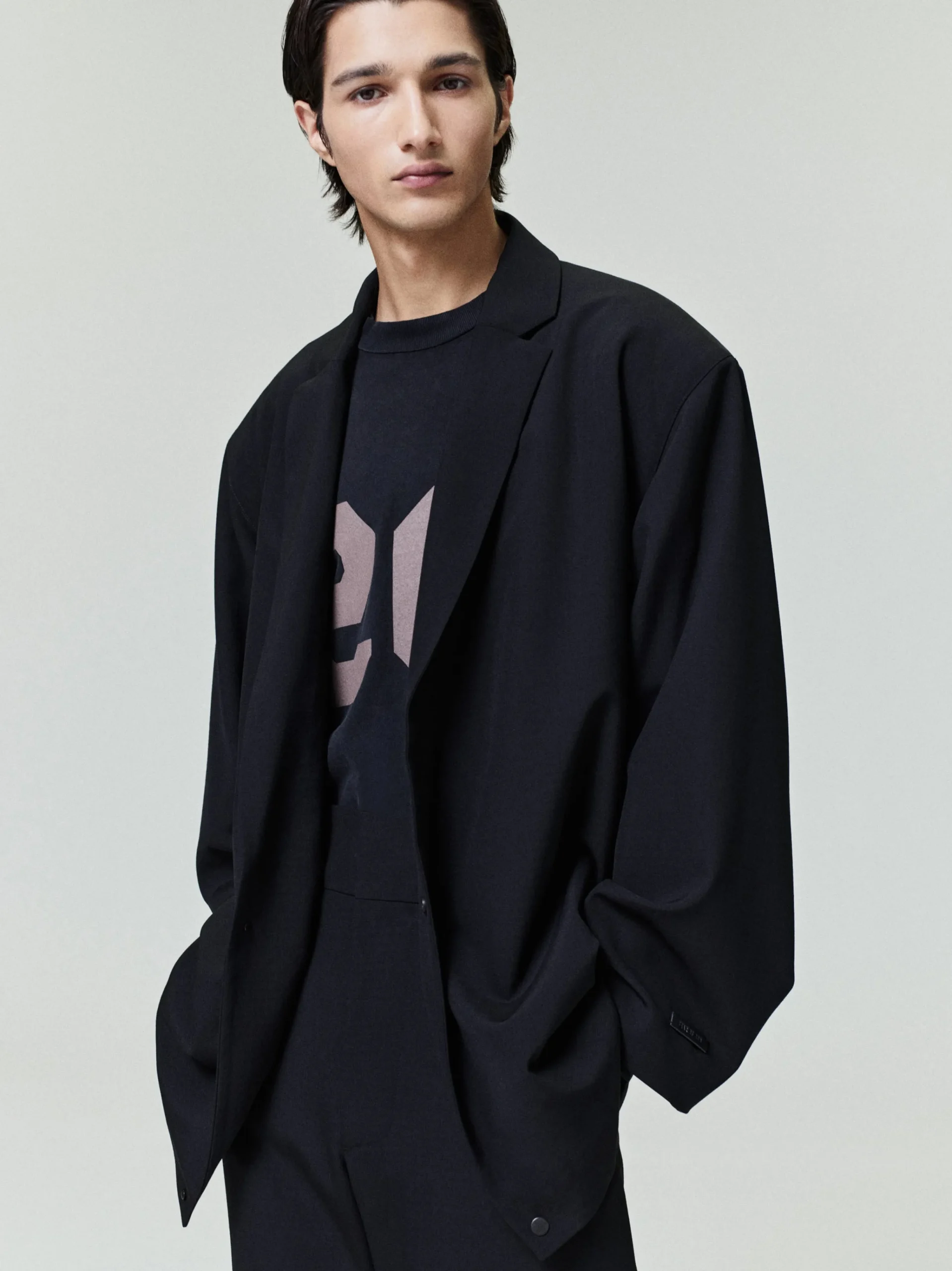 Wool Ripstop Relaxed Long Jacket