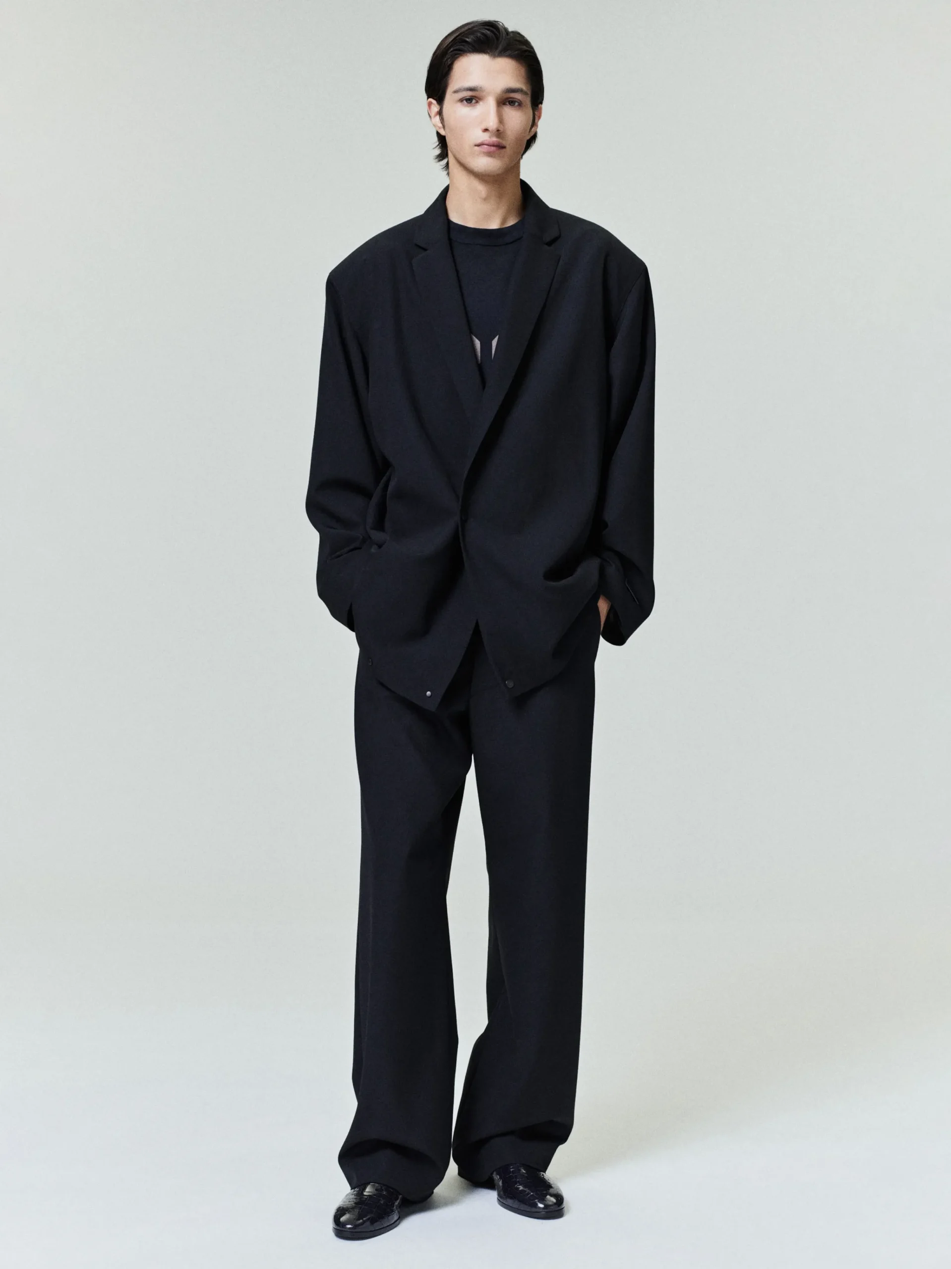Wool Ripstop Relaxed Long Jacket