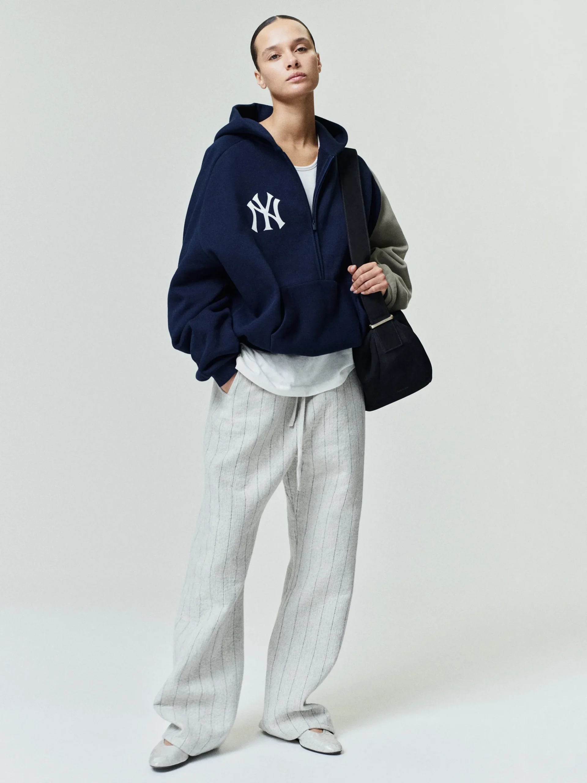 Yankees Raglan Half Zip Sport Hoodie