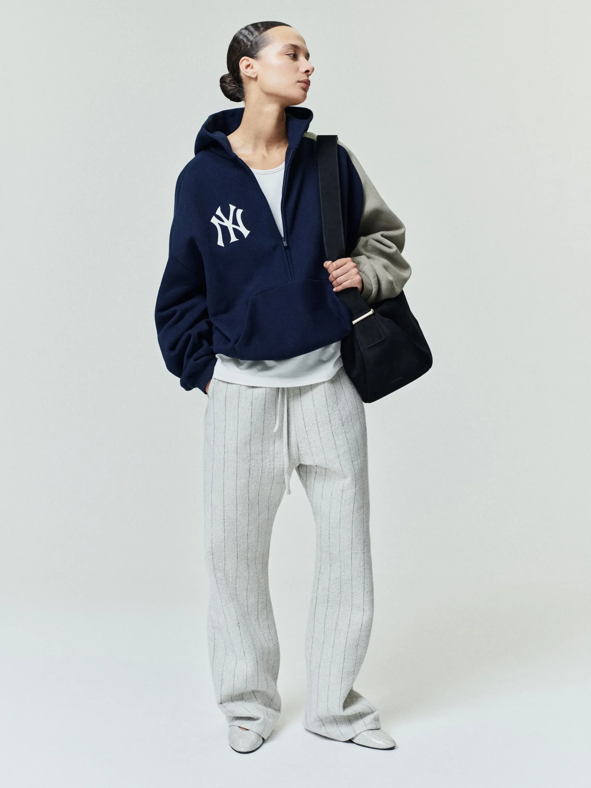 Yankees Raglan Half Zip Sport Hoodie